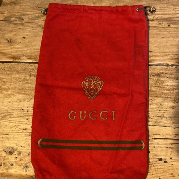 Gucci shoe bags. Two matching brown bags. 1 red bag which could fit a small bag. - Picture 4 of 4